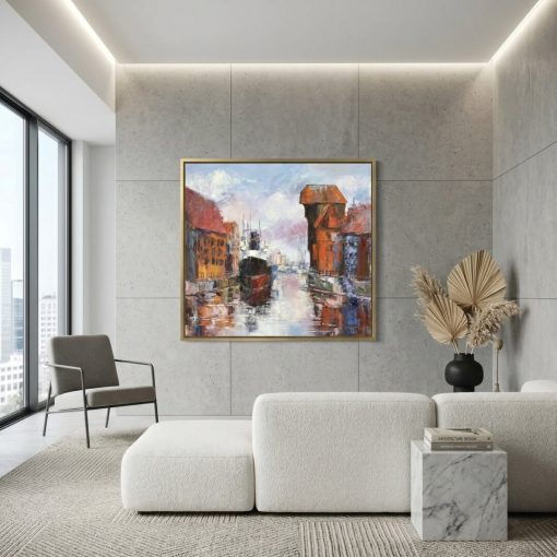 obraz-na scianie-w nowoczesnym apartamencie